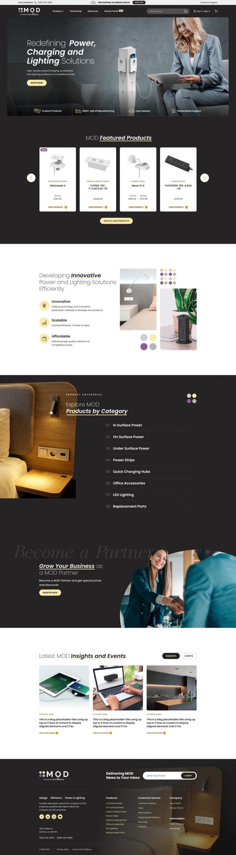 mod1-min MOD National Lighting website screenshot 1