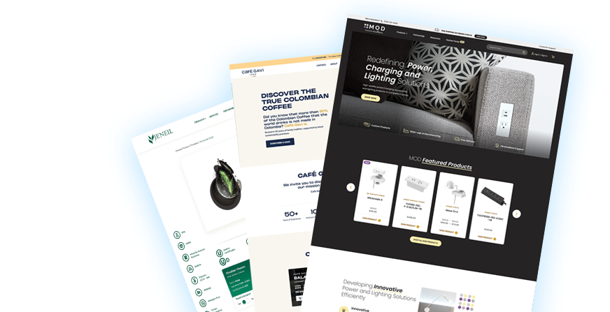 WordPress, Shopify and Magento website examples WordPress, Shopify and Magento website examples