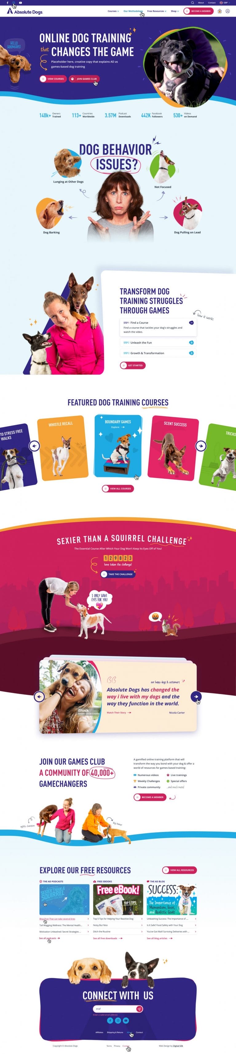 digital-silk-custom-website-design-company-absolute-dogs-full-1 Absolute Dogs homepage screenshot